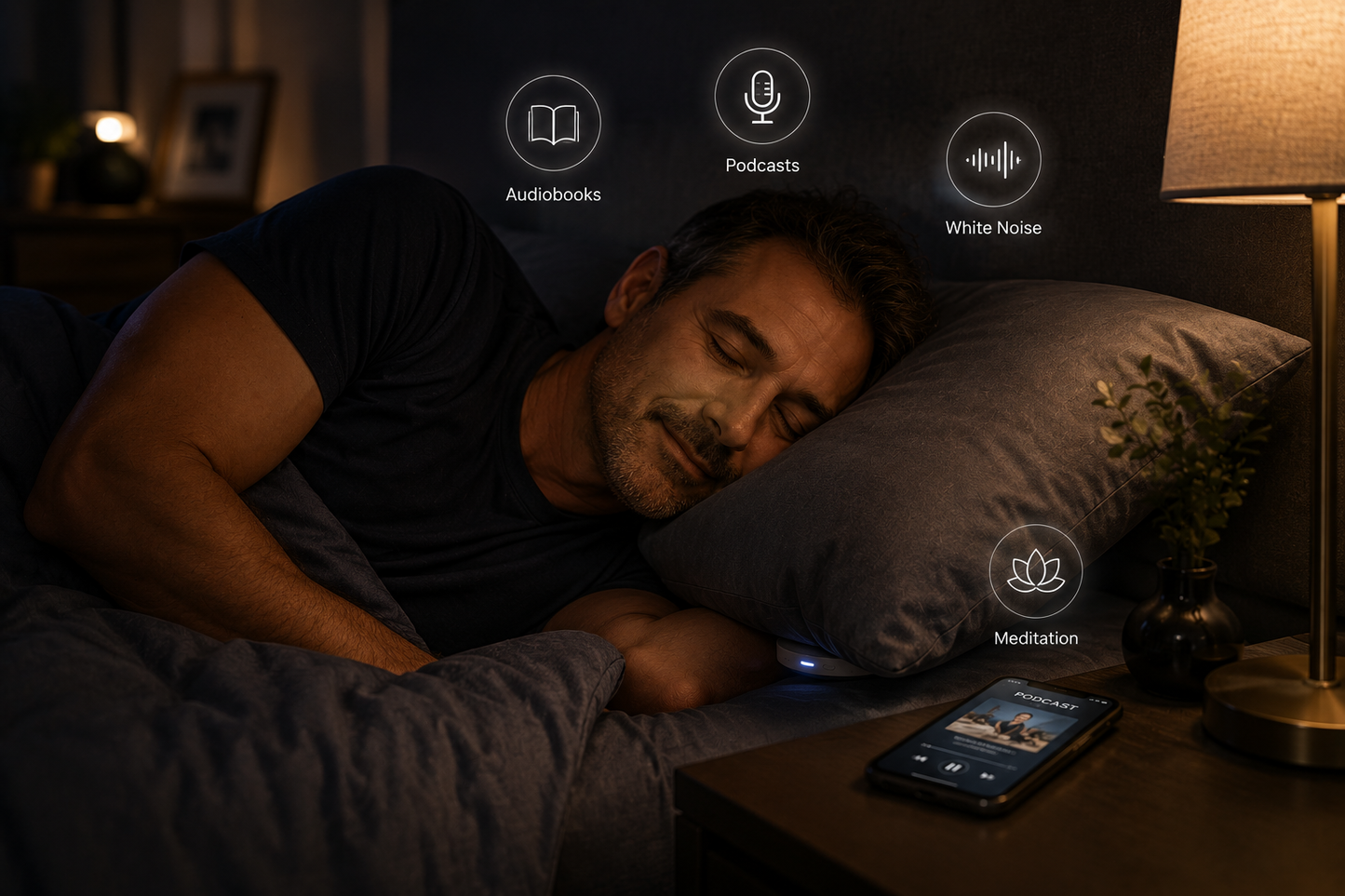 SomnaDrift™ Private Pillow Audio